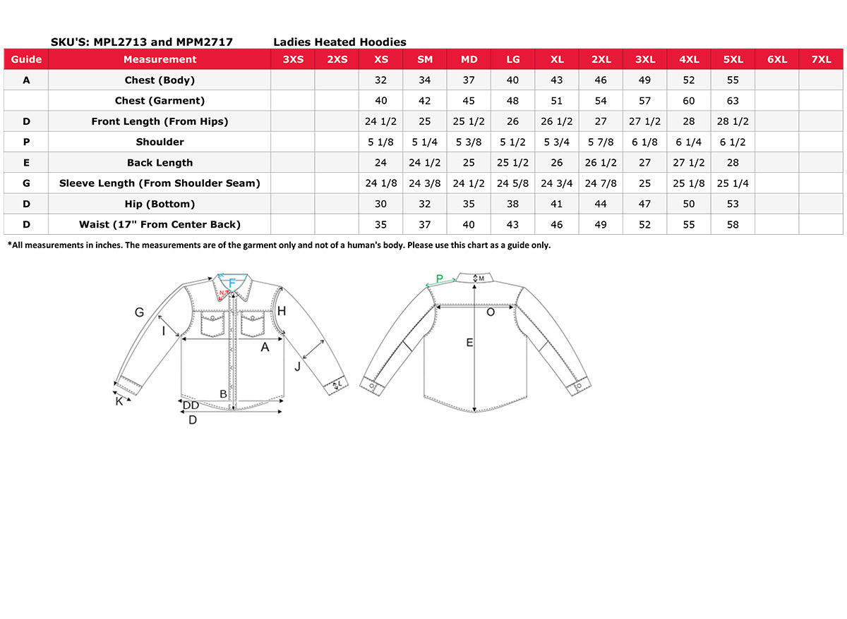 Nexgen Heat Women's Heated Hoodie Jacket - MPL2713SET Black - 3 Level, Motorcycle Riding, Winter Ready, Outdoors Use