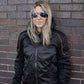 Milwaukee Leather MPL2764 Women's Black Soft Shell Armored Motorcycle Racing Style Jacket with Hoodie
