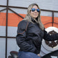 Milwaukee Leather MPL2764 Women's Black Soft Shell Armored Motorcycle Racing Style Jacket with Hoodie