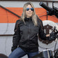 Milwaukee Leather MPL2764 Women's Black Soft Shell Armored Motorcycle Racing Style Jacket with Hoodie