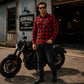 Milwaukee Leather MPM1631 Men's Plaid Flannel Biker Shirt with CE Approved Armor - Reinforced w/ Aramid Fiber