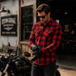 Milwaukee Leather MPM1631 Men's Plaid Flannel Biker Shirt with CE Approved Armor - Reinforced w/ Aramid Fiber