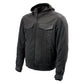 Milwaukee Leather Men's Requiem Mesh and 1300D Nylon Motorcycle Jacket with CE Armor, Removable Hoodie - MPM17018