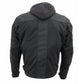 Milwaukee Leather Men's Requiem Mesh and 1300D Nylon Motorcycle Jacket with CE Armor, Removable Hoodie - MPM17018