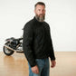 Milwaukee Leather Men's Devious Black Textile Motorcycle Jacket w/ CE Armor - MPM17025