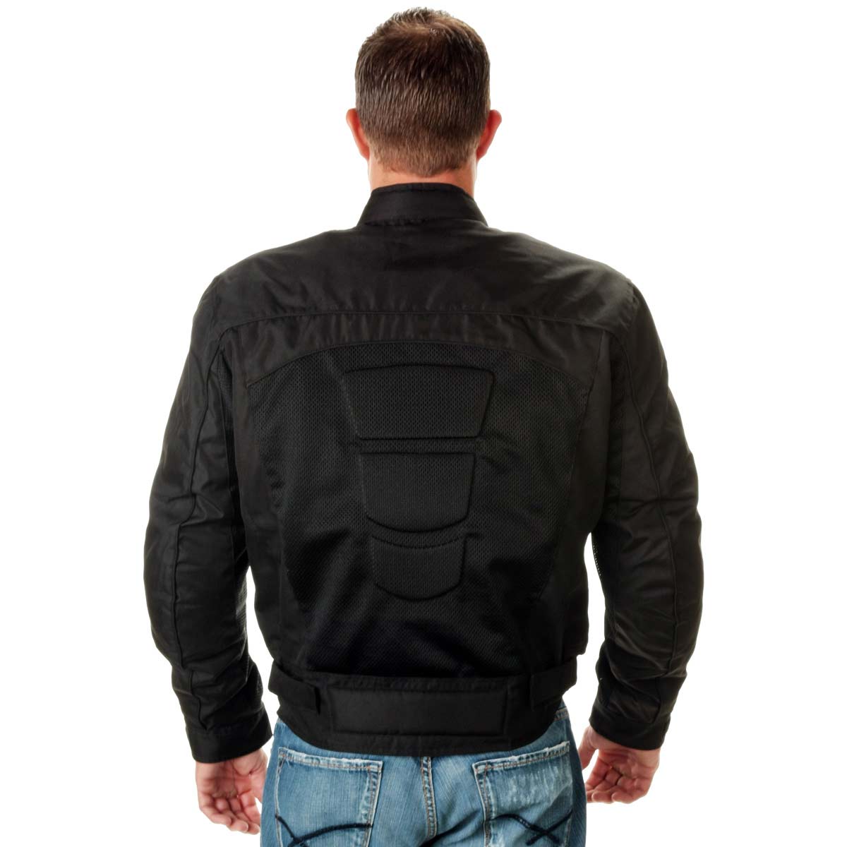 Milwaukee Leather Men's Devious Black Textile Motorcycle Jacket w/ CE Armor - MPM17025