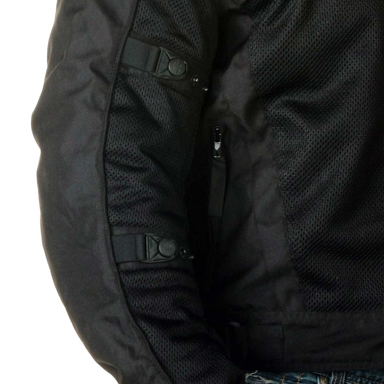Milwaukee Leather Men's Devious Black Textile Motorcycle Jacket w/ CE Armor - MPM17025