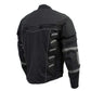 Milwaukee Leather Men's Morph Black/Grey Textile Motorcycle Jacket w/ CE Armor, Removable Sleeves - MPM17026