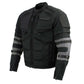Milwaukee Leather Men's Morph Black/Grey Textile Motorcycle Jacket w/ CE Armor, Removable Sleeves - MPM17026
