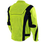 Milwaukee Leather Men's Invasion Black/Neon Textile Motorcycle Jacket w/ CE Armor - MPM17028