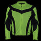 Milwaukee Leather Men's Invasion Black/Neon Textile Motorcycle Jacket w/ CE Armor - MPM17028