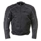 Milwaukee Leather Men's Troubled Black Textile Motorcycle Jacket w/ CE Armor - MPM17029