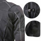 Milwaukee Leather Men's Troubled Black Textile Motorcycle Jacket w/ CE Armor - MPM17029