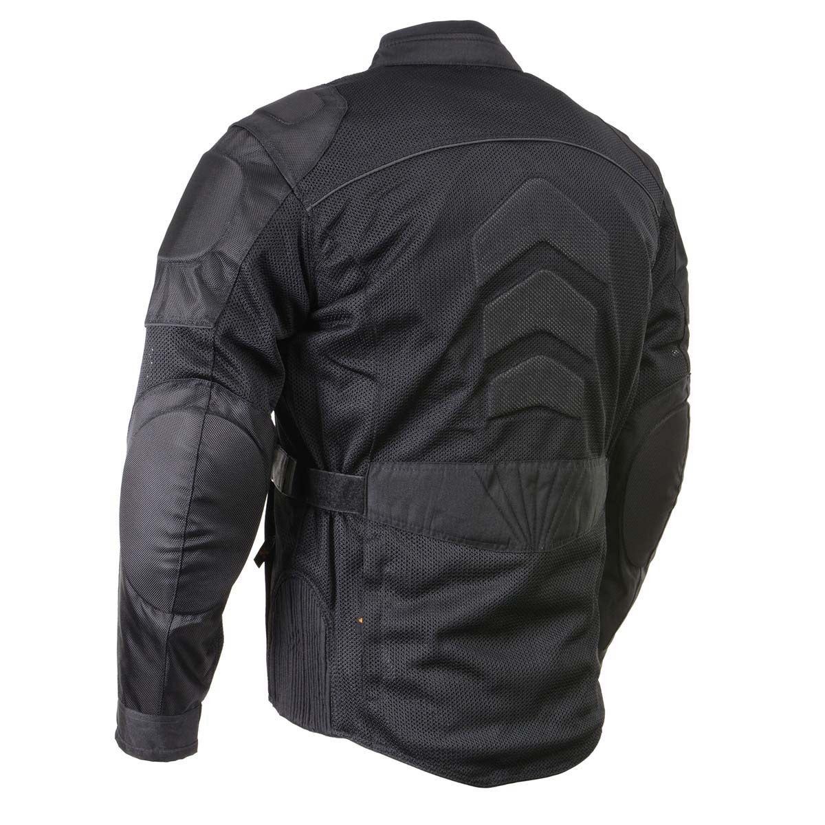 Milwaukee Leather Men's Shadow Black Textile Motorcycle Jacket w/ CE Armor - MPM17030