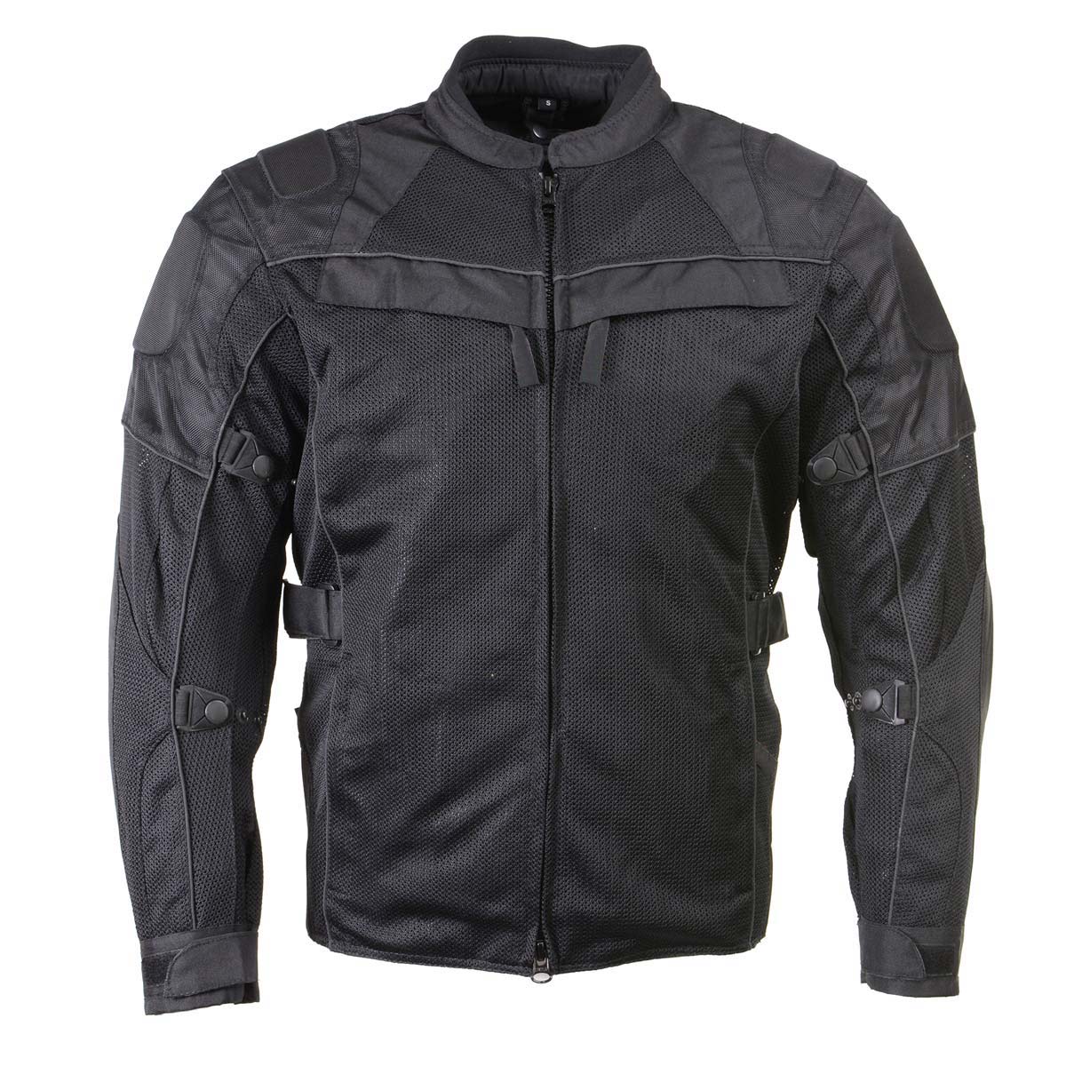 Milwaukee Leather Men's Shadow Black Textile Motorcycle Jacket w/ CE Armor - MPM17030