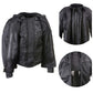 Milwaukee Leather Men's Shadow Black Textile Motorcycle Jacket w/ CE Armor - MPM17030