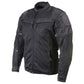 Milwaukee Leather Men's Shadow Black Textile Motorcycle Jacket w/ CE Armor - MPM17030