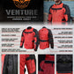 Milwaukee Leather Men's Venture Black/Red Textile Motorcycle Jacket w/ CE Armor - MPM17031