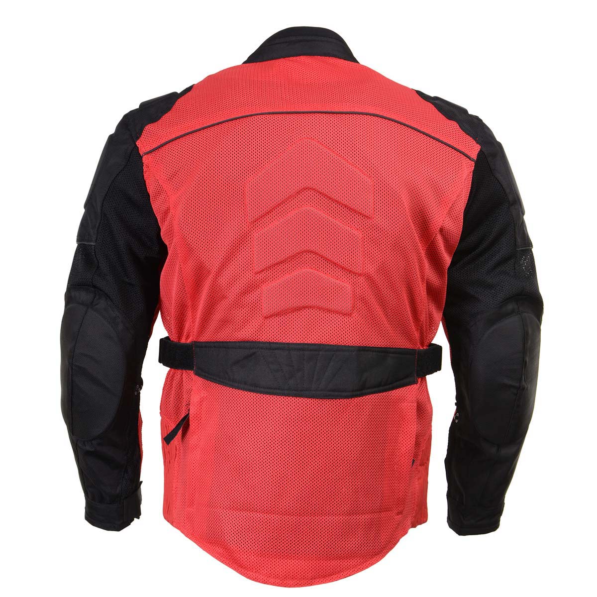 Milwaukee Leather Men's Venture Black/Red Textile Motorcycle Jacket w/ CE Armor - MPM17031