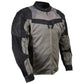 Milwaukee Leather Men's Venture Dark Grey/Black Textile Motorcycle Jacket w/ CE Armor - MPM17032