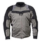 Milwaukee Leather Men's Venture Dark Grey/Black Textile Motorcycle Jacket w/ CE Armor - MPM17032
