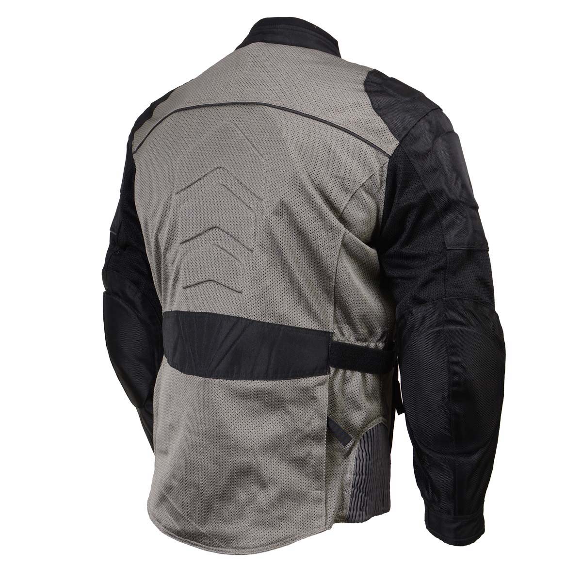 Milwaukee Leather Men's Venture Dark Grey/Black Textile Motorcycle Jacket w/ CE Armor - MPM17032
