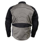 Milwaukee Leather Men's Venture Dark Grey/Black Textile Motorcycle Jacket w/ CE Armor - MPM17032