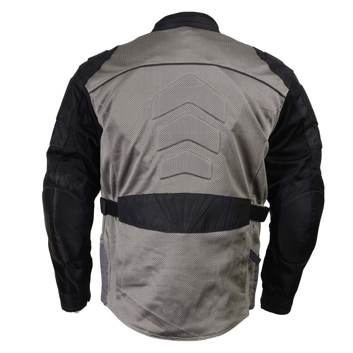 Milwaukee Leather Men's Venture Dark Grey/Black Textile Motorcycle Jacket w/ CE Armor - MPM17032