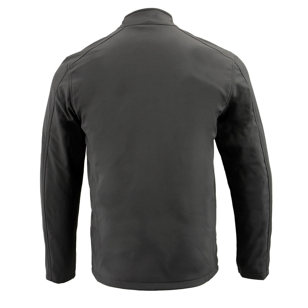 Nexgen Heat MPM1762SET Men’s Grey Soft Shell Heated Jacket - Standup Collar - for Winter Cold Weather Riding Outdoors