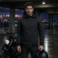 Milwaukee Leather MPM1764 Men's Black Soft Shell CE Armored Motorcycle Racing Style Hoodie Jacket w/ Detachable Hood