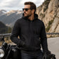 Milwaukee Leather Men's Black Streetguard Riding Hoodie - Aramid Reinforced with CE Shoulder and Elbow Armor - MPM1788