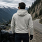 Milwaukee Leather Men's Silver Streetguard Riding Hoodie - Aramid Reinforced with CE Shoulder and Elbow Armor - MPM1788