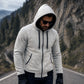 Milwaukee Leather Men's Silver Streetguard Riding Hoodie - Aramid Reinforced with CE Shoulder and Elbow Armor - MPM1788