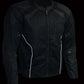 Milwaukee Leather MPM1793 Black Armored Mesh Motorcycle Jacket for Men - All Season Biker Jacket