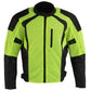 Milwaukee Leather MPM1793 Green High Vis Armored Mesh Motorcycle Jacket for Men - All Season Biker Jacket