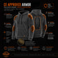 Milwaukee Leather Men's Streetguard Black CE Armored Riding Hoodie, Shoulder and Elbow Armor - MPM1769