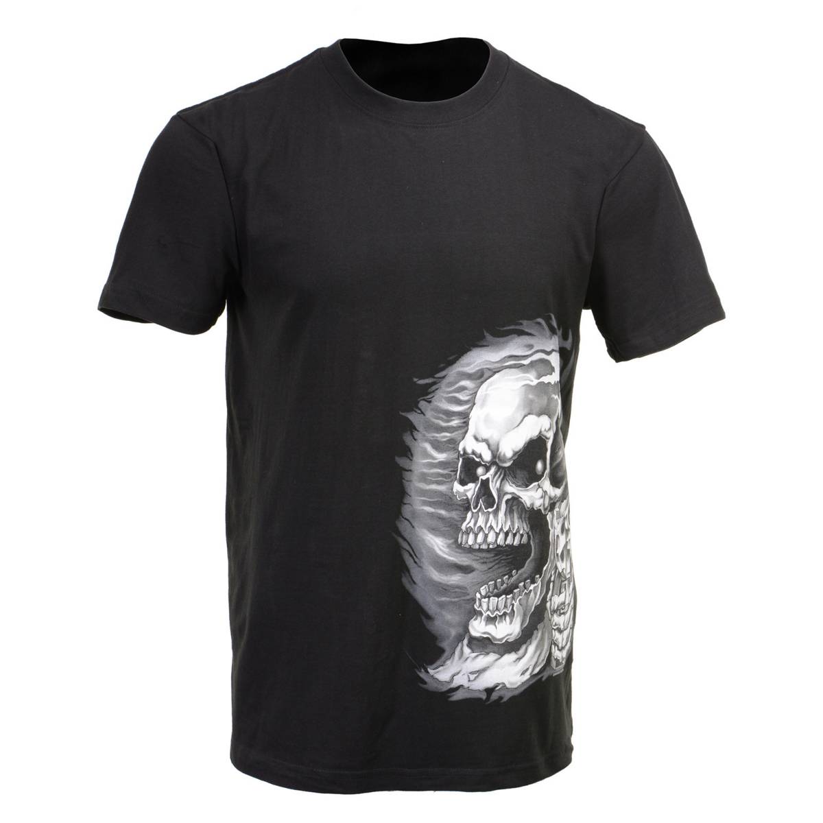 Milwaukee Leather MPMH116000 Men's 'Assassin' Double Sided Black T-Shirt - Medium