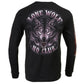 Milwaukee Leather MPMH117001 Men's 'Lone Wolf No Club' Biker Long Sleeve T-Shirt