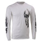 Milwaukee Leather MPMH117004 Men's 'Ghost Skull' White Long Sleeve Printed T-Shirt