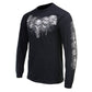 Milwaukee Leather MPMH117008 Men’s ‘Five Skulls’ Long Sleeve Black T-Shirt - X-Large