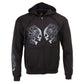 Milwaukee Leather MPMH118001 Men’s ‘Head Butt Skulls’ Black Hoodie with Zipper Closure - 2X-Large