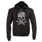 Milwaukee Leather MPMH118003 Men’s ‘Skull and Crossbones’ Black Hoodie with Zipper Closure
