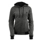 Nexgen Heat MPL2717DUAL Technology Women's Heated Hoodie - Grey Sweatshirt Jacket for Winter Season w/ Battery Pack