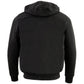 Nexgen Heat Men’s Black Heated Hoodie Jacket – Winter Motorcycle Riding Gear for Cold Outdoors MPM1713SET
