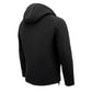 NexGen NXM1767SET Men's 'Ruffled' Black 'Heated' Soft-Shell Hooded Jacket (Rechargeable Battery Pack Included)