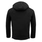 NexGen NXM1767SET Men's 'Ruffled' Black 'Heated' Soft-Shell Hooded Jacket (Rechargeable Battery Pack Included)