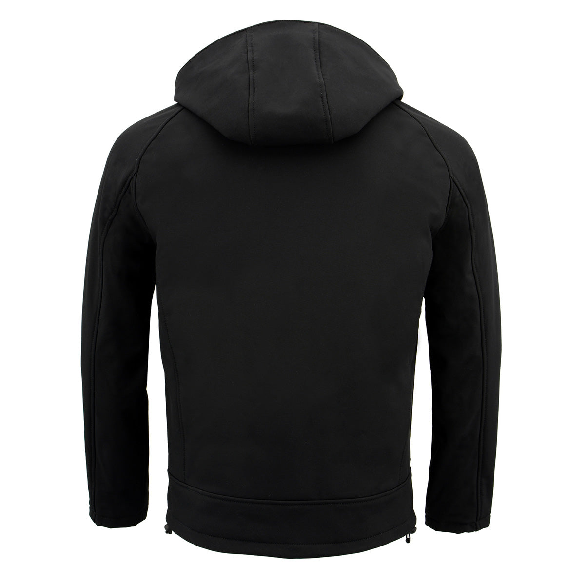 NexGen NXM1767SET Men's 'Ruffled' Black 'Heated' Soft-Shell Hooded Jacket (Rechargeable Battery Pack Included)