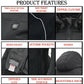 NexGen NXM1767SET Men's 'Ruffled' Black 'Heated' Soft-Shell Hooded Jacket (Rechargeable Battery Pack Included)