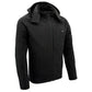 NexGen NXM1767SET Men's 'Ruffled' Black 'Heated' Soft-Shell Hooded Jacket (Rechargeable Battery Pack Included)