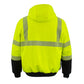 Nexgen Heat MPM1773SET Men's Heated High Visibility Work Hoodie, Neon Green Hi Vis Reflective Hoodie w/ Battery